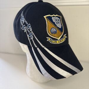 U.S. Navy Blue Angels Contrails Dad Hat Black Gold Baseball Cap